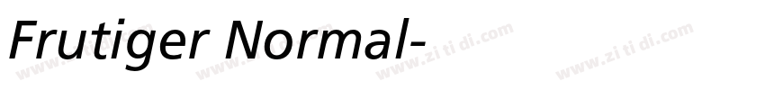 Frutiger Normal字体转换